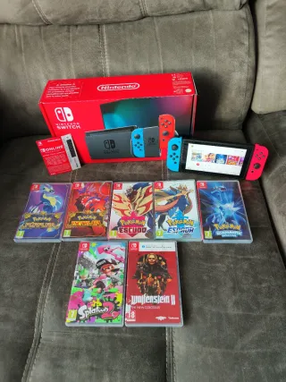 Nintendo Switch V2+7 Juegos+3meses online