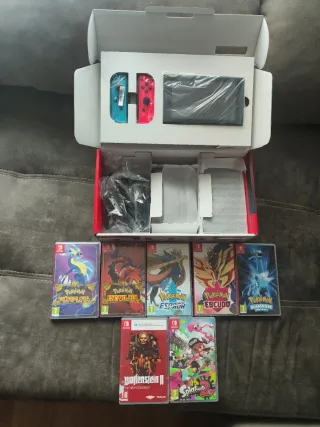 Nintendo Switch V2+7 Juegos+3meses online