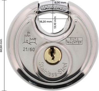 BURG-WÄCHTER Candado circular de acero inoxidable
