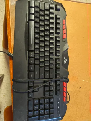 Teclado Rii Negro y Rojo