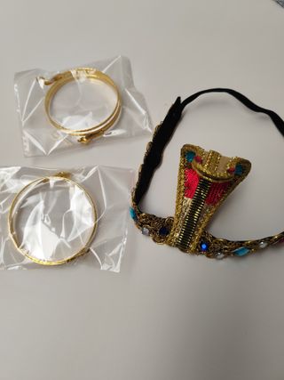 Conjunto Egipcio Cobra Diadema Brazaletes