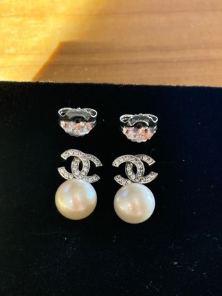 Pendientes CC con perlas AA+ y plata925 8-9mm