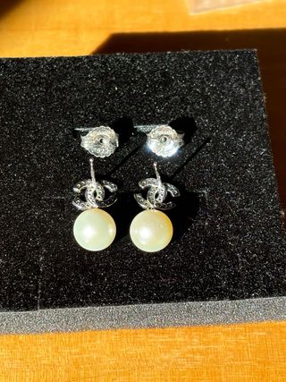 Pendientes CC con perlas AA+ y plata925 8-9mm