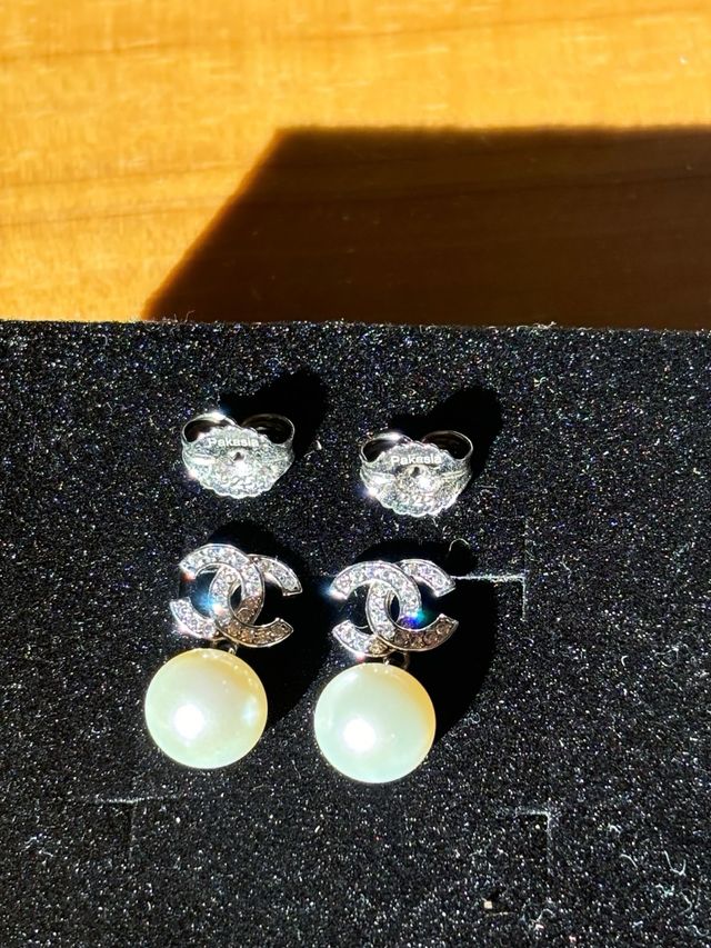 Pendientes CC con perlas AA+ y plata925 8-9mm
