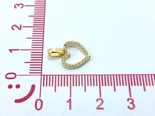 colgante oro 18k con piedra con circonita