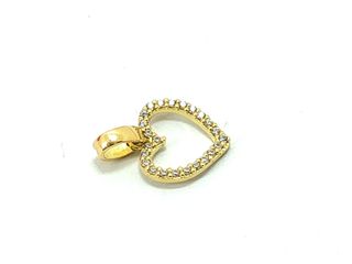 colgante oro 18k con piedra con circonita