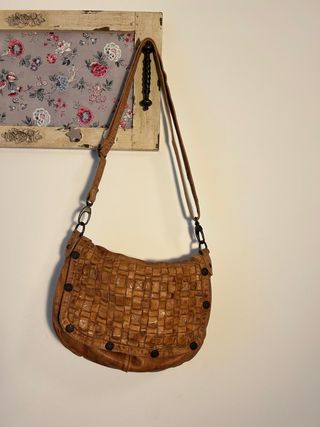 Bolso Bandolera Piel Trenzada-Estilo Boho-chic