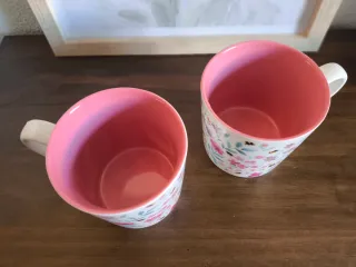 Taza desayuno flores y abejas