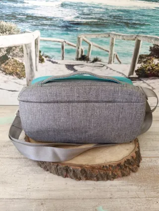 Bolso Cricut gris y turquesa