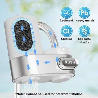 Ontulor Filtro Agua Grifo Negro