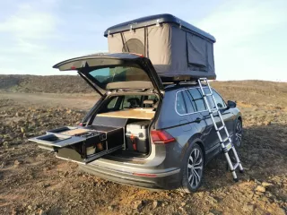Modulo camper Tiguan, tienda techo
