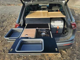 Modulo camper Tiguan, tienda techo