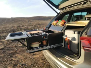 Modulo camper Tiguan, tienda techo