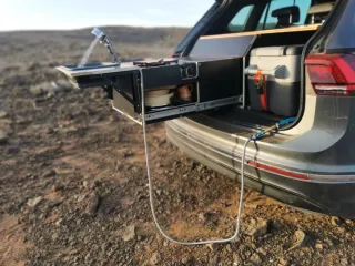 Modulo camper Tiguan, tienda techo