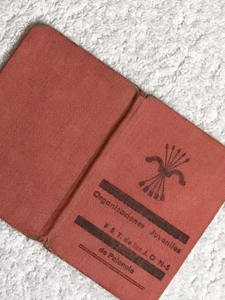 ANTIGUO CARNET MILITANTE F.E. DE LAS JONS AÑO 1940