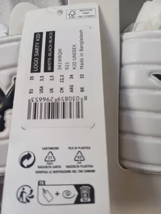 Chanclas Kappa Logo Sarty Kid Blancas