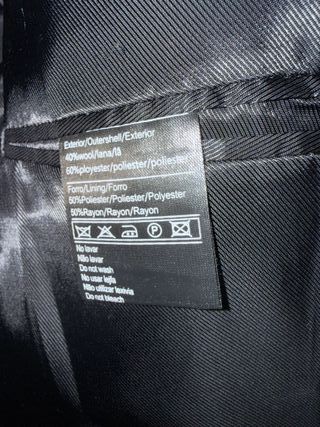 DR&N Blazer Lana Negro Talla 48 Slim Fit