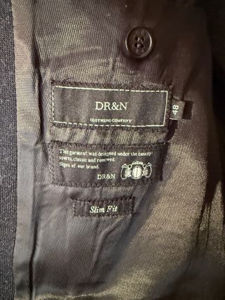 DR&N Blazer Lana Negro Talla 48 Slim Fit