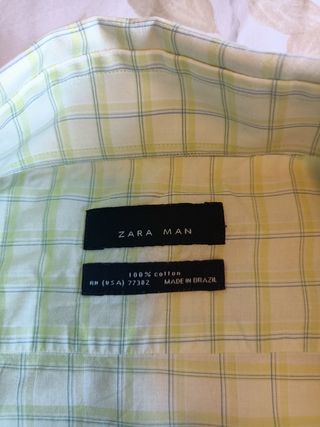 Camisa Zara Hombre Manga Corta