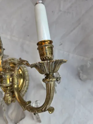 Apliques de pared bronce antiguos años 60.