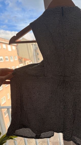 Top Mango Cuadros Vichy