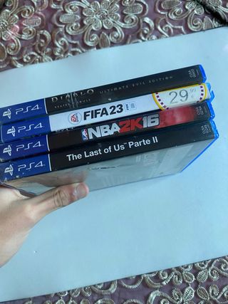 Lote 4 Juegos PS4: Diablo, FIFA 23, NBA 2K16, TLOU