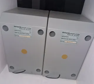 Aiwa 2 Casse Acustiche Piccole Grigio Argento