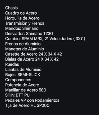 Bicicleta Blanca de Montaña