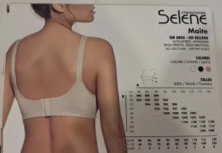 2 Sujetadores Maite T/90B. Color Tierra.