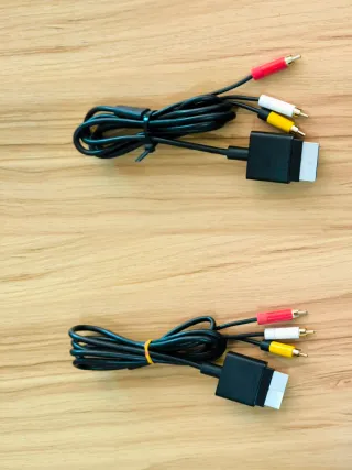 Lote 2 Cables AV RCA Xbox 360 Originales