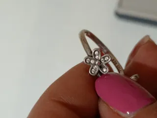 Anillo Pandora Flores Circonitas Plata