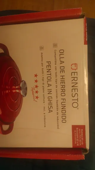 Olla Hierro Fundido Ernesto 2.8L Roja