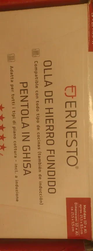 Olla Hierro Fundido Ernesto 2.8L Roja