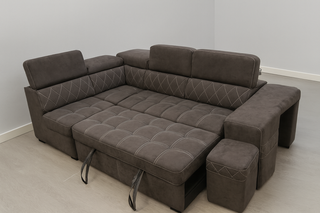 Sofá modular marrón