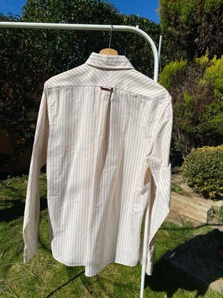 Camisa El Ganso Oxford Rayas Crema Talla M