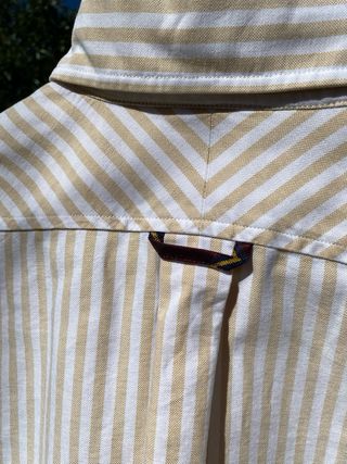 Camisa El Ganso Oxford Rayas Crema Talla M