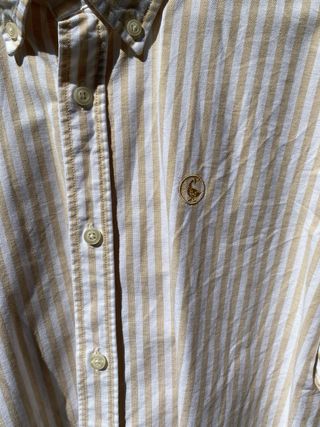 Camisa El Ganso Oxford Rayas Crema Talla M