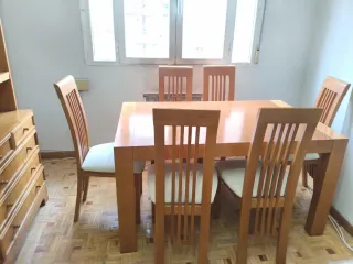 Mesa comedor madera con 6 sillas