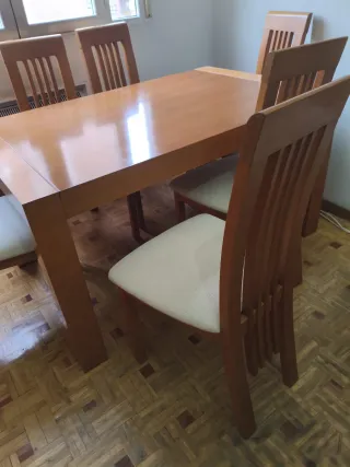 Mesa comedor madera con 6 sillas