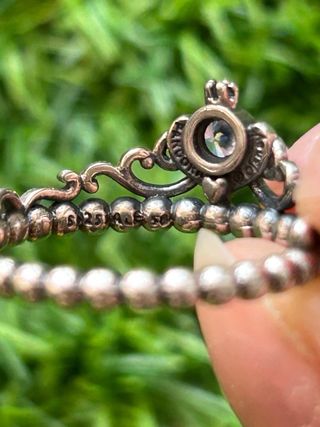 Anillo Pandora Tiara Cenicienta Azul Plata