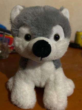 Peluche perro husky suave
