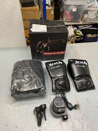 Saco Boxeo MMA Inflável + Luvas + Bomba