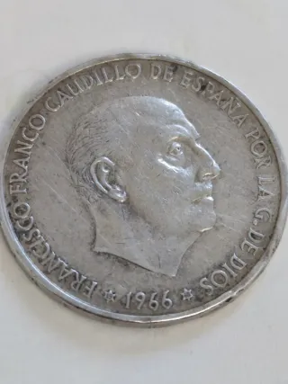 Moneda 100 Ptas Plata 1966 Estrella 6