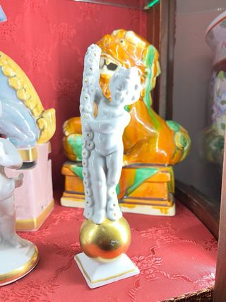 Pareja Porcelana Italiana Capodimonte Antigua