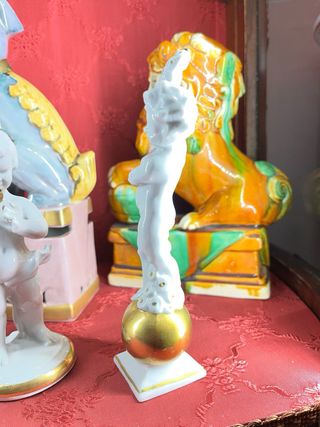 Pareja Porcelana Italiana Capodimonte Antigua