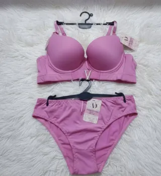 Conjunto lencería azul mujer