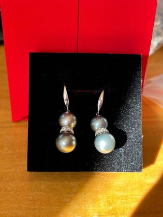 Pendientes Perla Tahitiana 9-10mm AA-AA+