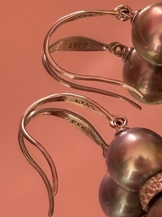 Pendientes Perla Tahitiana 9-10mm AA-AA+