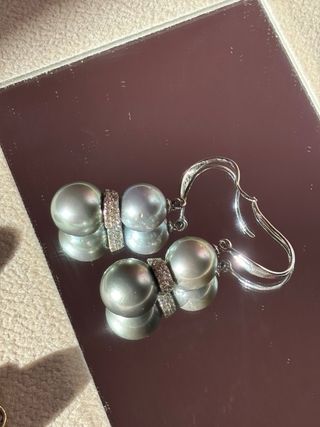 Pendientes Perla Tahitiana 9-10mm AA-AA+