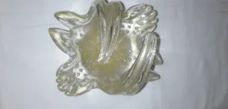 Centrotavola in cristallo con oro vetro di Murano